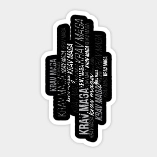 Krav Maga Cool Distressed Lettering Gym Design Sticker